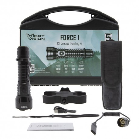 Linterna LED Bat Vision Force One con kit de caza