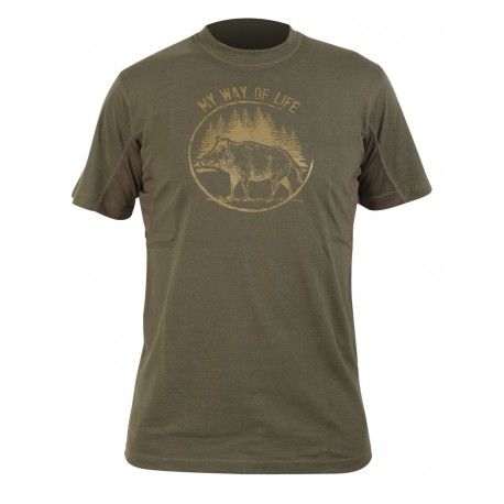Camiseta caza Hart Branded Sanglier