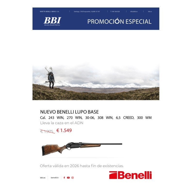 Rifle Benelli Lupo wood base