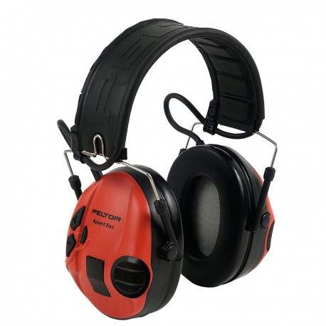 Cascos Protección Auditiva Peltor 3M SportTac Tiro Rojo / negro